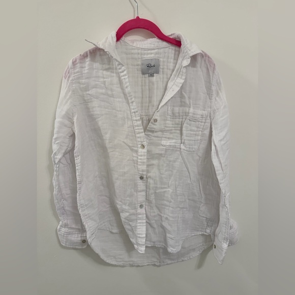 Rails Ellis Button-Down Shirt | White | Women’s XS - Picture 4 of 8